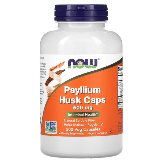 NOW Foods-Psyllium Hush Caps-500 mg-200 Veg Capsules