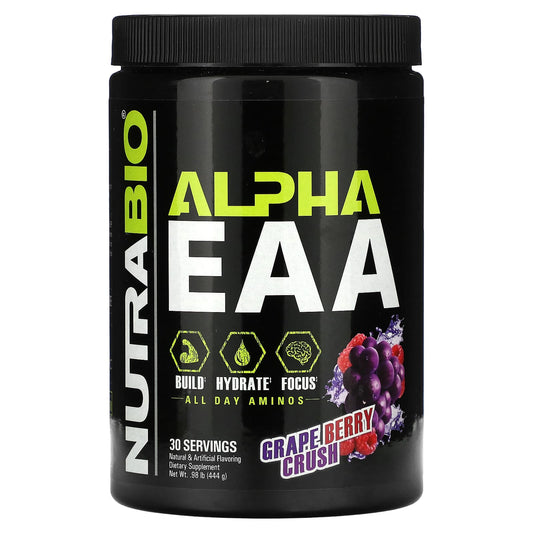 NutraBio-Alpha EAA-Grape Berry Crush-0.98 lb (444 g)