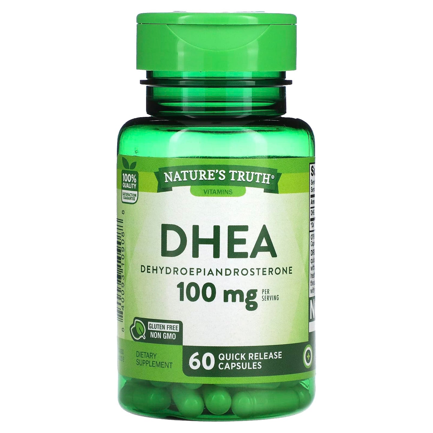 Nature's Truth-DHEA-100 mg-60 Quick Release Capsules (50 mg per Capsule)