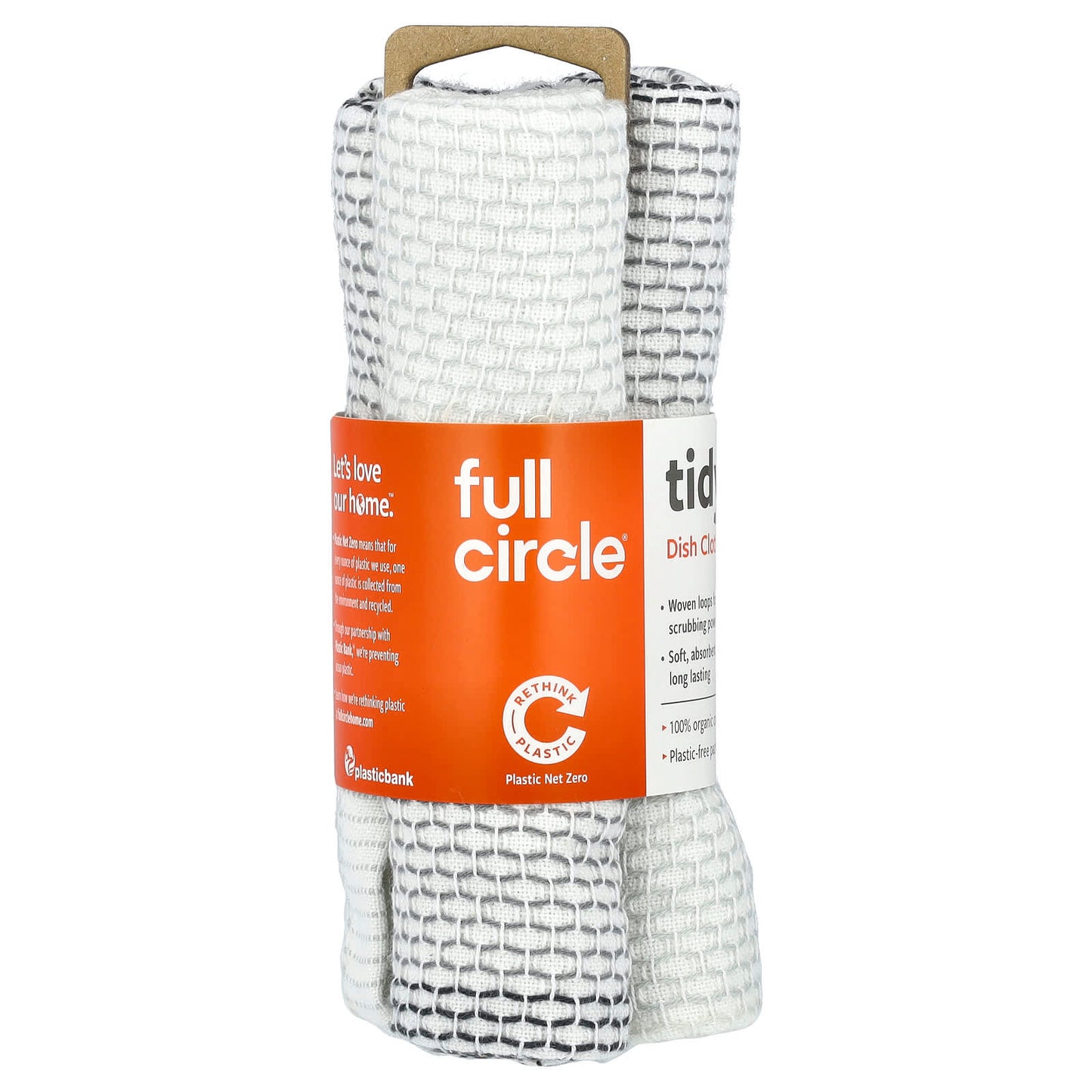 Full Circle-Tidy Dish Cloths-Grey-3 Cloths