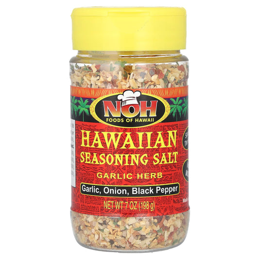 NOH Foods of Hawaii-Hawaiian Seasoning Salt-Garlic Herb-7 oz (198 g)