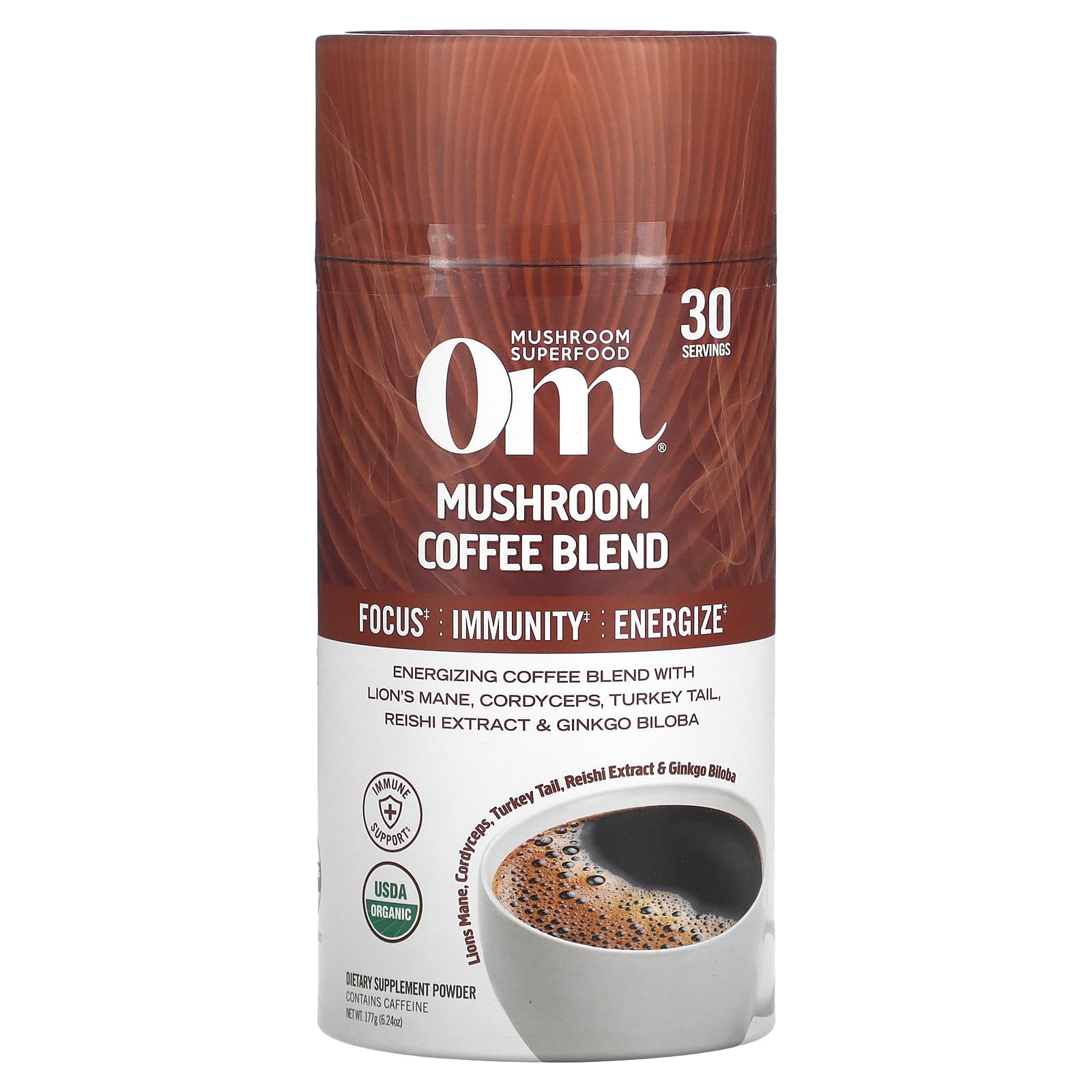 Om Mushrooms-Mushroom Coffee Blend-6.24 oz (177 g)