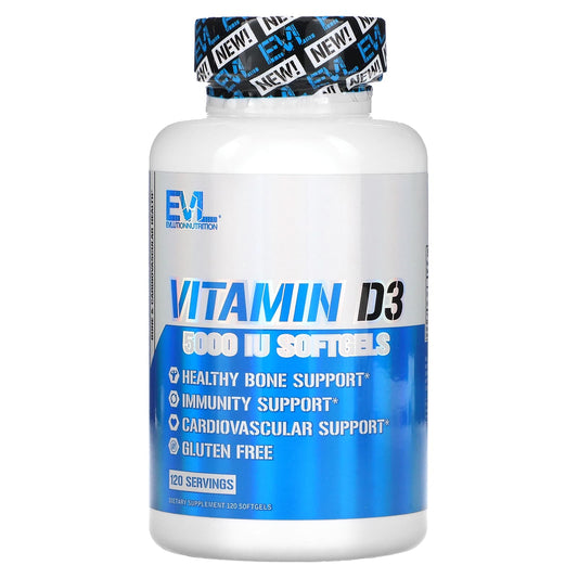 EVLution Nutrition-Vitamin D3-5,000 IU-120 Softgels