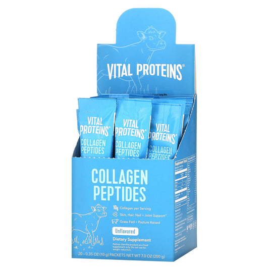 Vital Proteins-Collagen Peptides-Unflavored-20 Packets-0.35 oz (10 g) Each