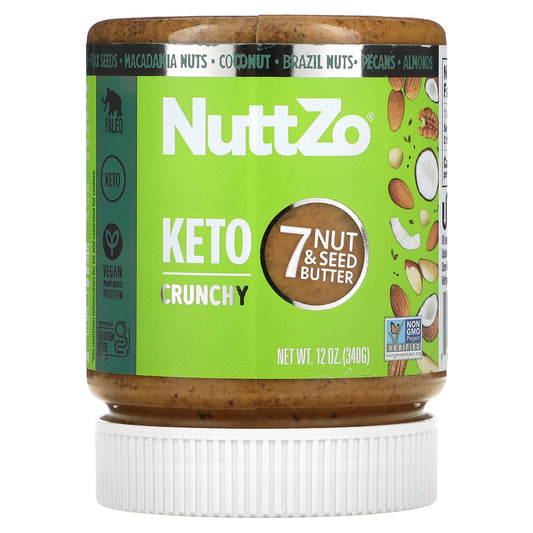 Nuttzo-Keto Butter-7 Nuts & Seeds-Crunchy-12 oz (340 g)