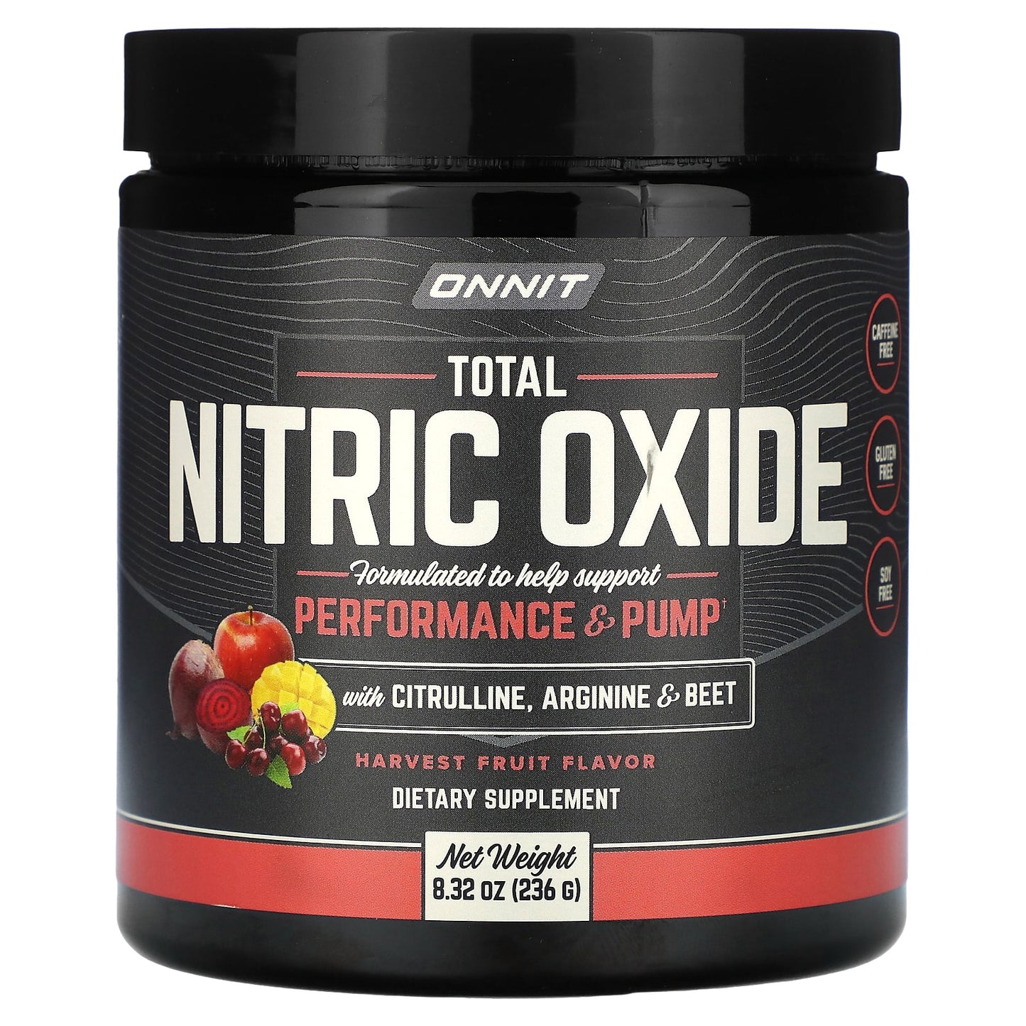 Onnit-Total Nitric Oxide-with Citrulline-Arginine & Beet-Harvest Fruit-8.32 oz (236 g)