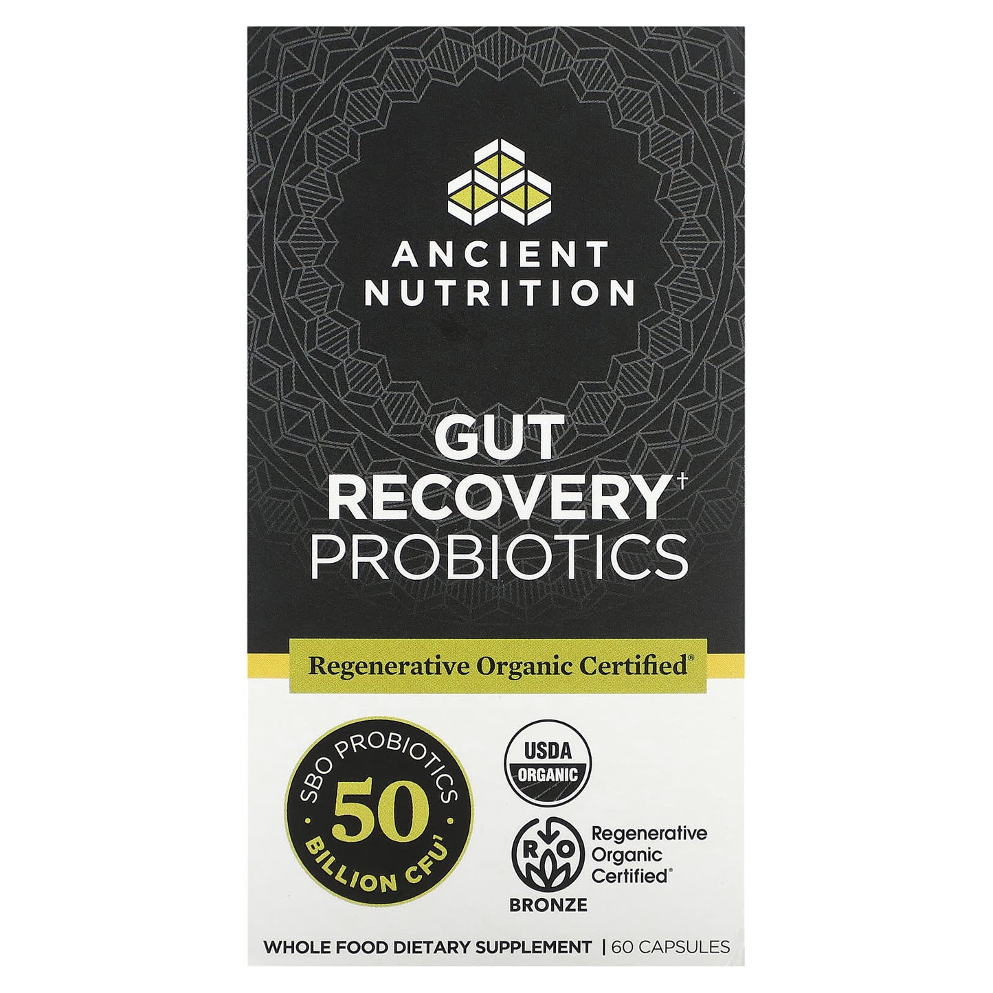 Ancient Nutrition-Gut Recovery Probiotics-25 Billion CFU-60 Capsules