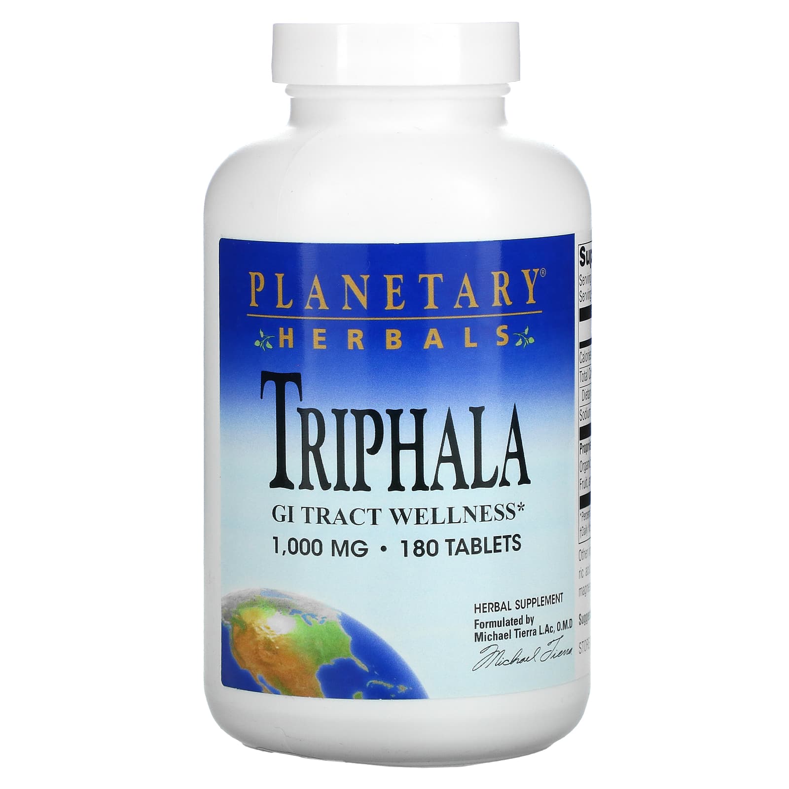 Planetary Herbals-Triphala-GI Tract Wellness-1,000 mg-180 Tablets