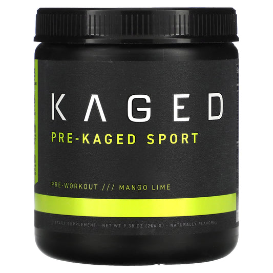 Kaged-PRE-KAGED Sport-Pre-Workout-Mango Lime-9.38 oz (266 g)