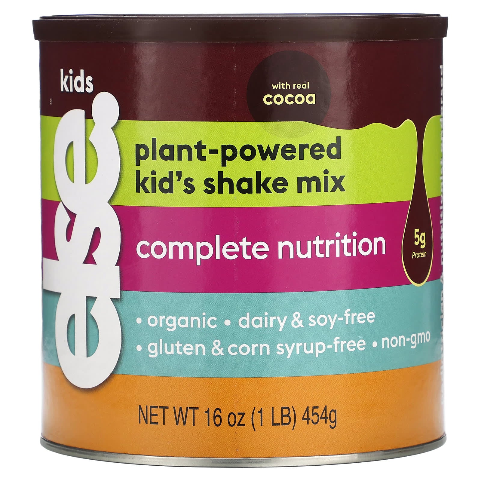 Else-Plant-Powered Kid's Shake Mix-Cocoa-16 oz (454 g)