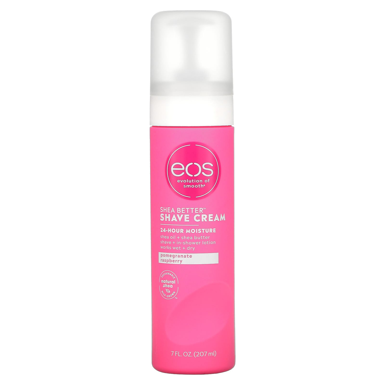 EOS-Shea Better Shave Cream-Pomegranate Raspberry-7 fl oz (207 ml)