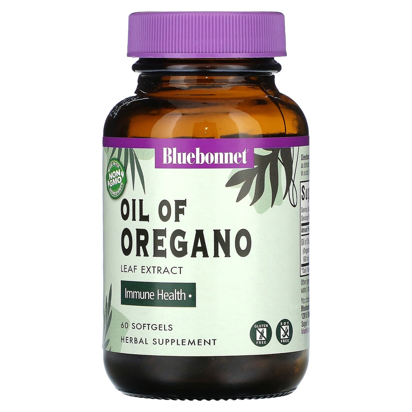 Bluebonnet Nutrition-Oil of Oregano-Leaf Extract-60 Softgels