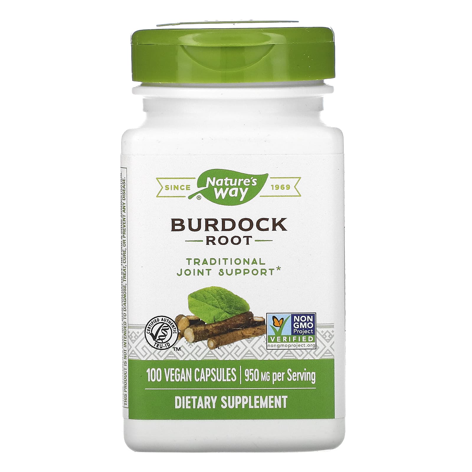 Nature's Way-Burdock Root-950 mg-100 Vegan Capsules (475 mg per Capsule)