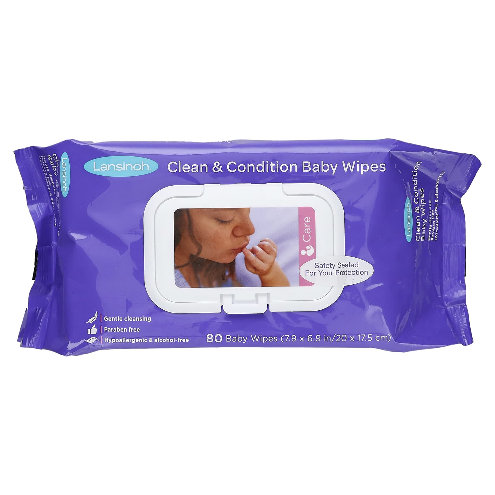 Lansinoh-Clean & Condition Baby Wipes-80 Wipes