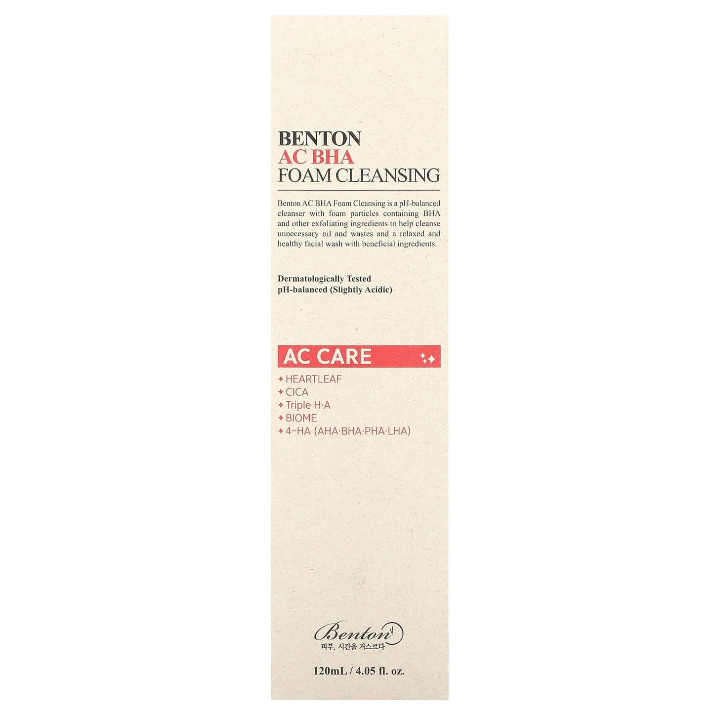 Benton, AC BHA Foam Cleansing , 4.05 fl oz (120 ml)