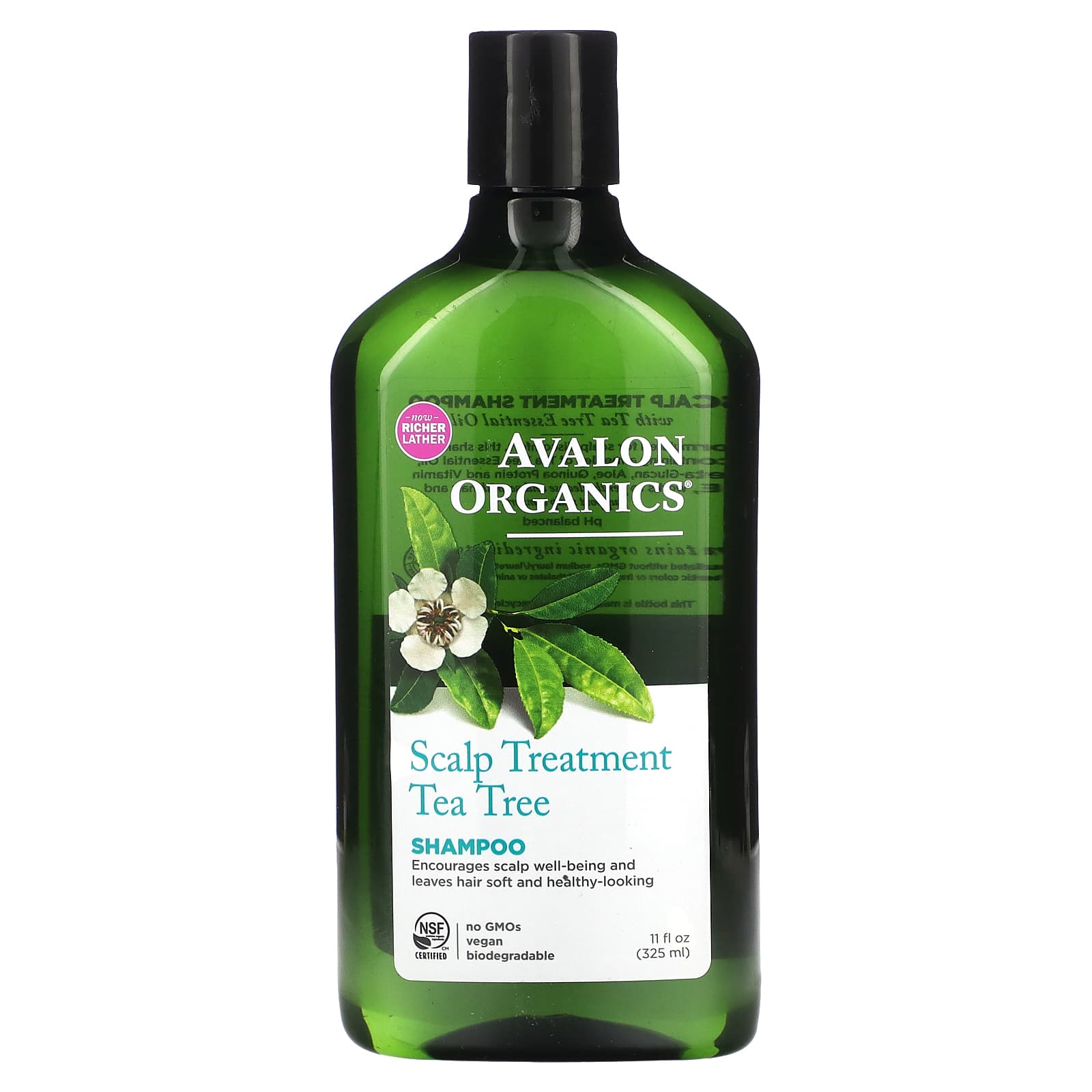 Avalon Organics-Shampoo-Scalp Treatment-Tea Tree-11 fl oz (325 ml)