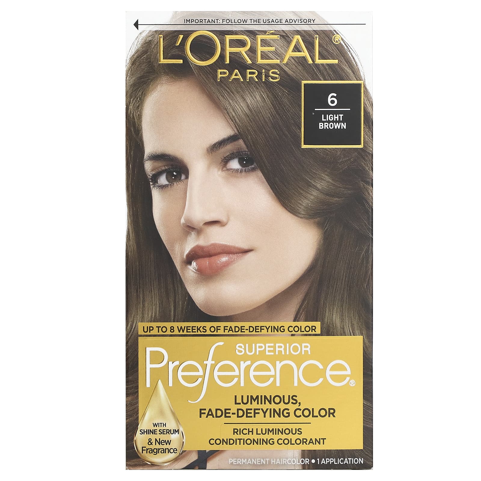 L'Oréal-Superior Preference-Luminous-Fade-Defying Color-6 Light Brown-1 Application