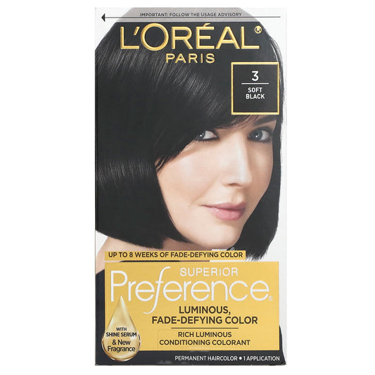 L'Oréal-Superior Preference-Luminous-Fade-Defying Color-3 Soft Black-1 Application