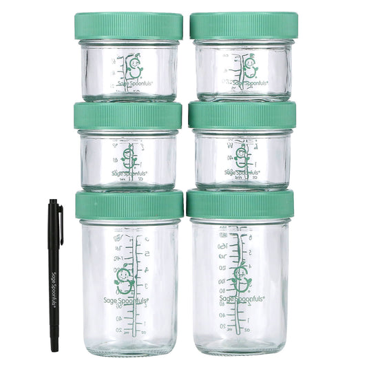 Sage Spoonfuls-Glass Baby Food Storage Jars-6 Pack