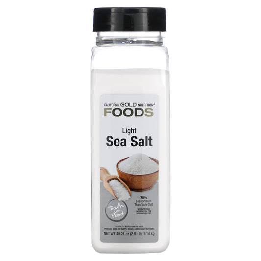 California Gold Nutrition-FOODS - Light Sea Salt-40.21 oz (1.14 kg)