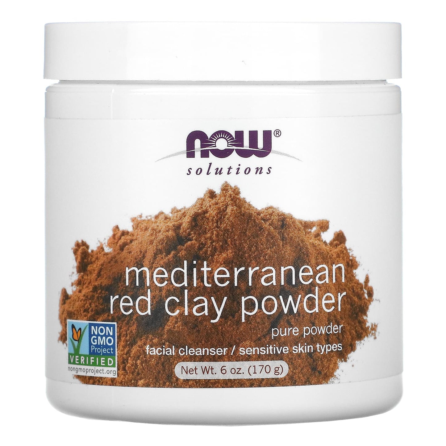 NOW Foods-Solutions-Mediterranean Red Clay Powder-6 oz (170 g)