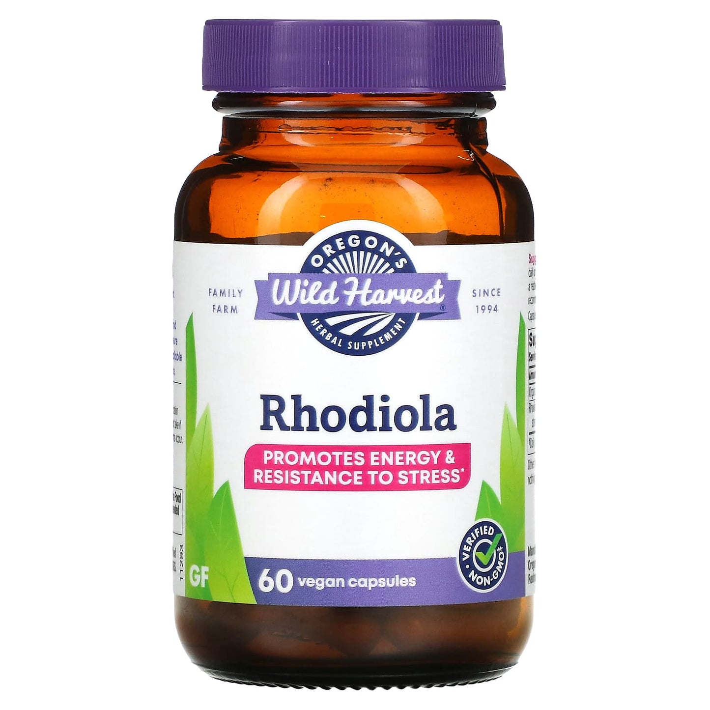 Oregon's Wild Harvest-Rhodiola-60 Vegan Capsules