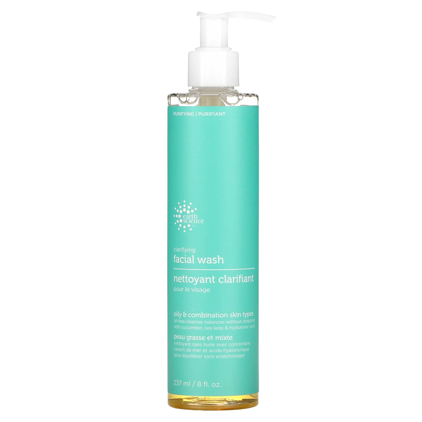 Earth Science-Clarifying Facial Wash-Oily & Combination Skin Types-8 fl oz (237 ml)