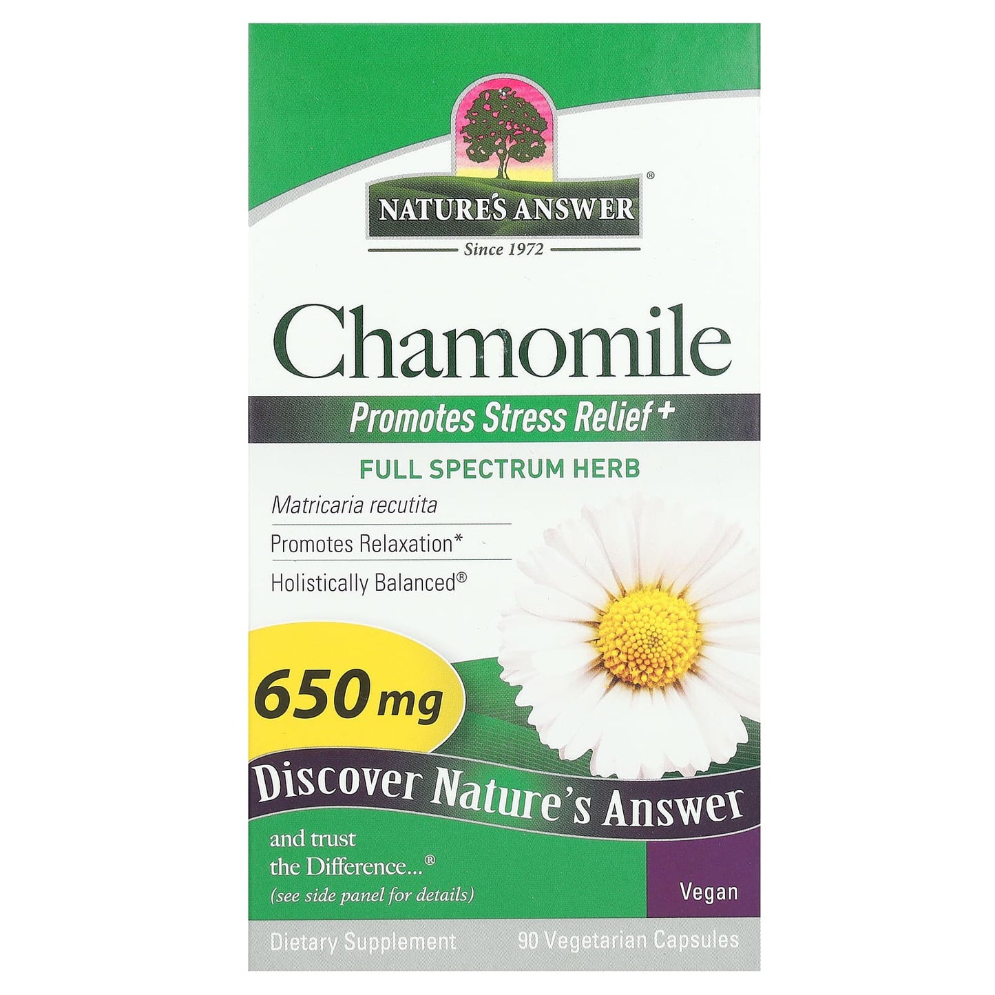 Nature's Answer-Chamomile-650 mg-90 Vegetarian Capsules