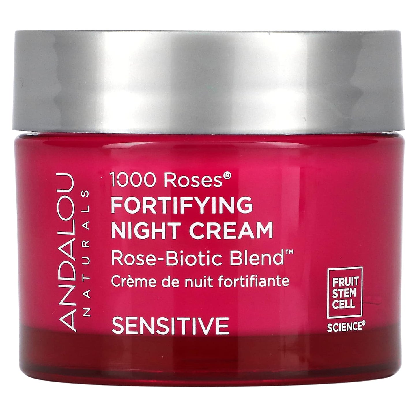 Andalou Naturals-1000 Roses-Fortifying Night Cream-Sensitive-1.7 oz (50 g)