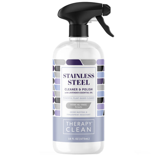 Therapy Clean-Stainless Steel-Cleaner & Polish with Lavender Essential Oil-16 fl oz (473 ml)