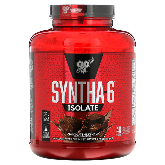 BSN-Syntha-6 Isolate-Protein Powder Drink Mix-Chocolate Milkshake-4.02 lb (1.82 kg)