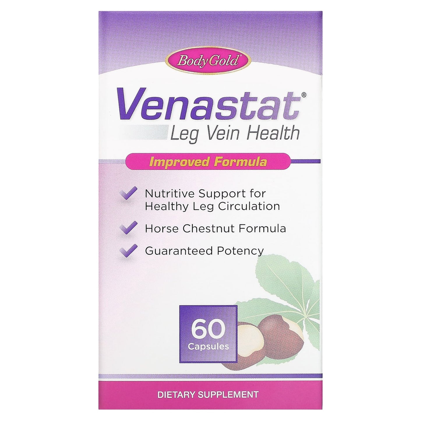 BodyGold-Venastat Leg Vein Health-60 Capsules