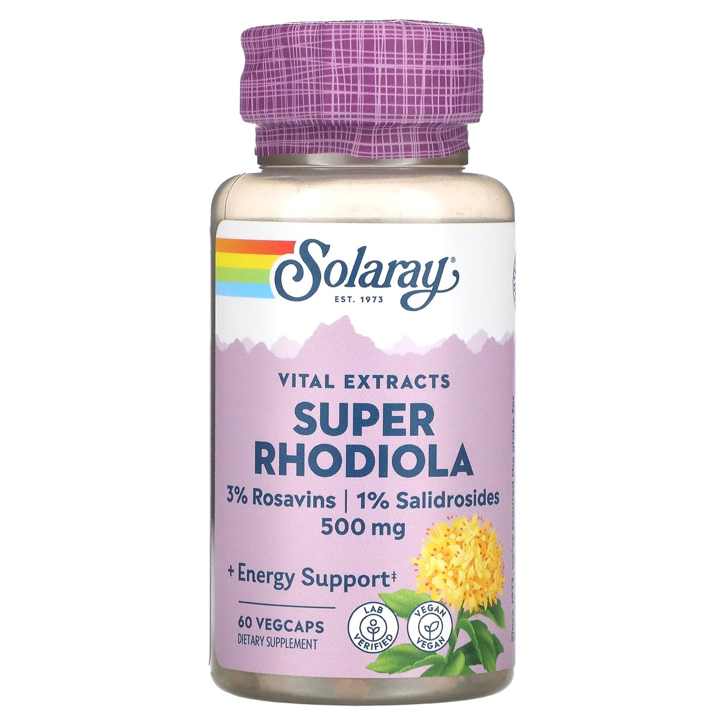 Solaray-Vital Extracts-Super Rhodiola-500 mg-60 VegCaps