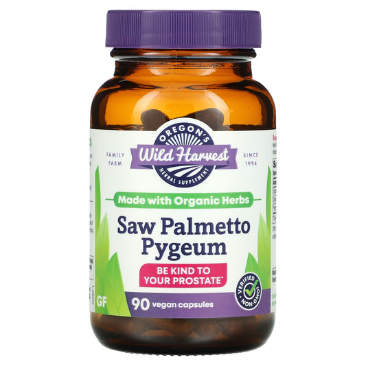 Oregon's Wild Harvest-Saw Palmetto Pygeum-90 Vegan Capsules