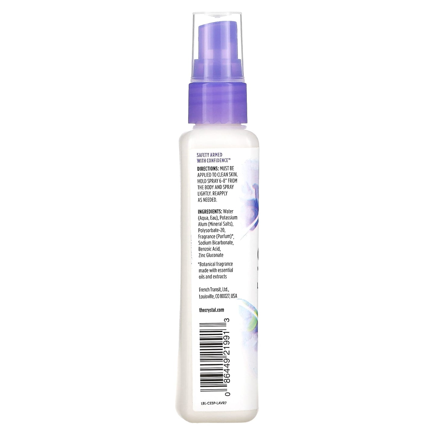 Crystal, Mineral-Enriched Deodorant Spray, Lavender & White Tea, 4 fl oz (118 ml)