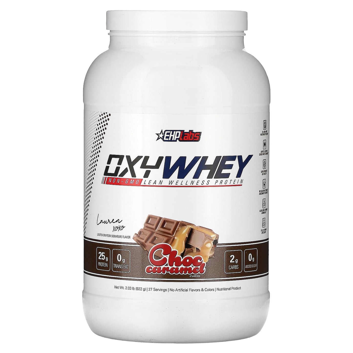 EHPlabs-OxyWhey-Lean Wellness Protein-Choc Caramel-2.03 lb (922 g)