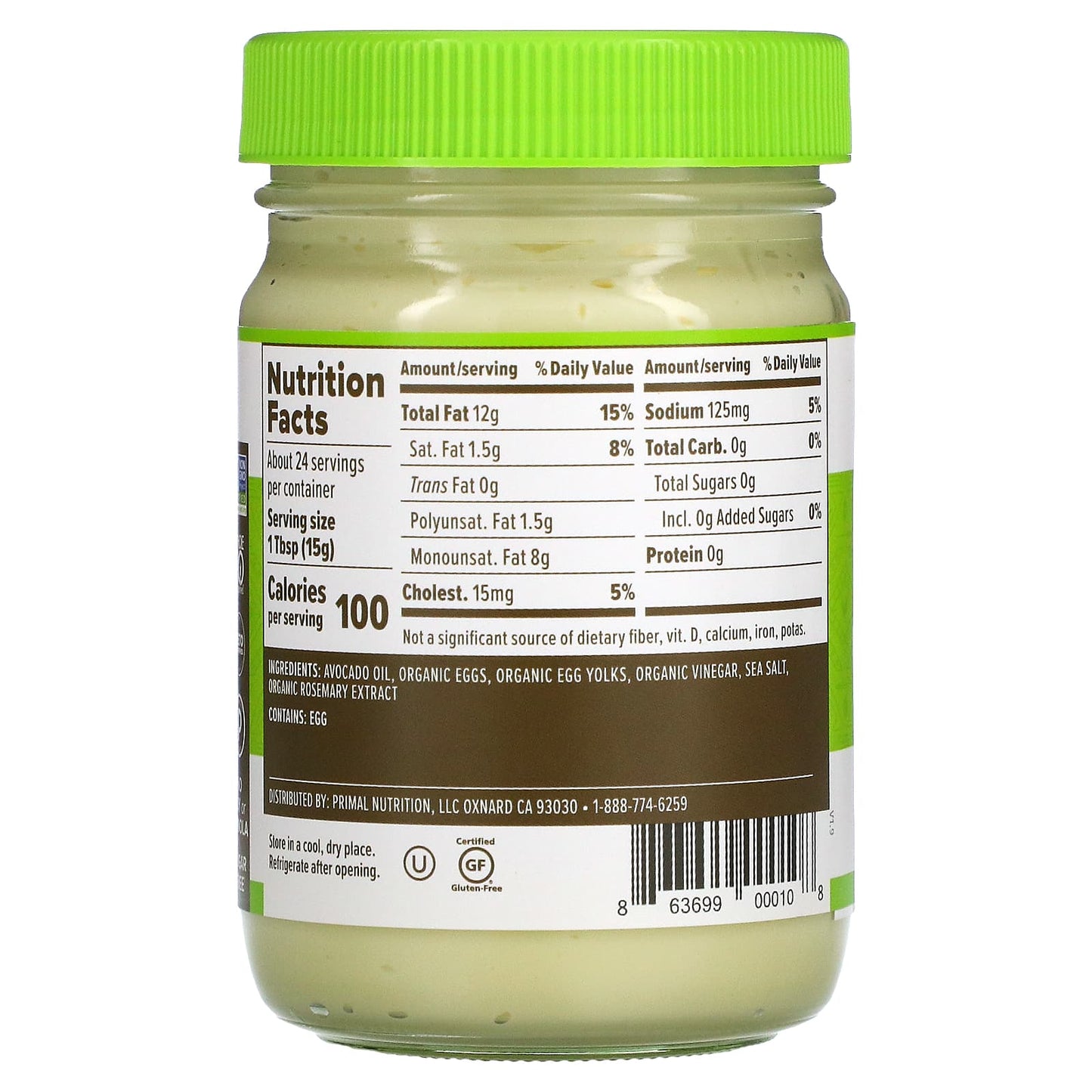 Primal Kitchen, Mayo with Avocado Oil, 12 fl oz (355 ml)