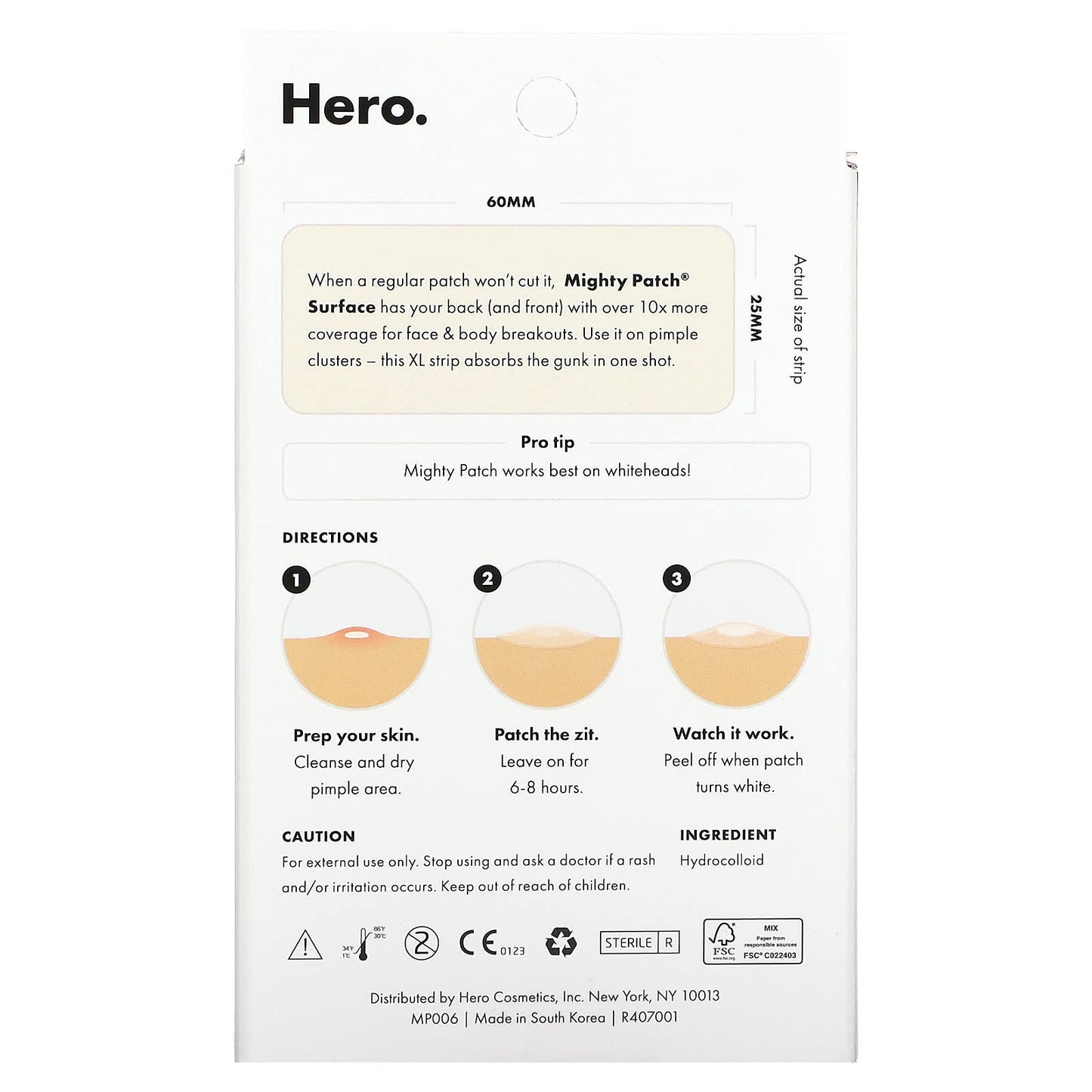 Hero Cosmetics, Mighty Patch, Surface, 10 Hydrocolloid Patches