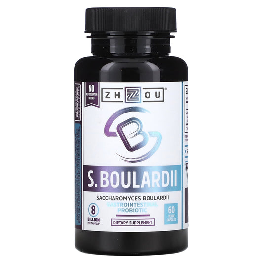 Zhou Nutrition-Saccharomyces Boulardii-Gastrointestinal Probiotic-8 Billion-60 Veggie Capsules