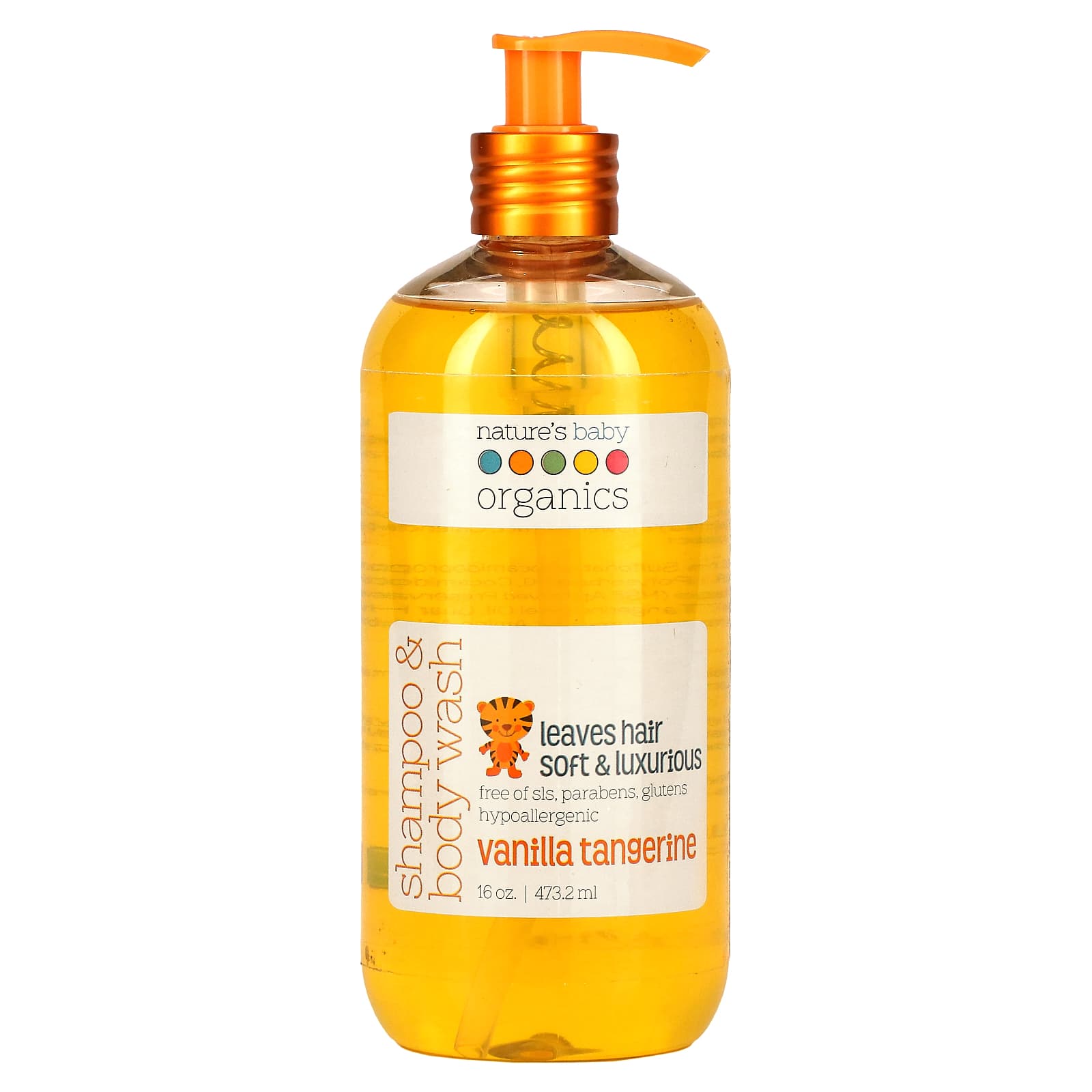 Nature's Baby Organics-Shampoo & Body Wash-Vanilla Tangerine-16 oz (473.2 ml)