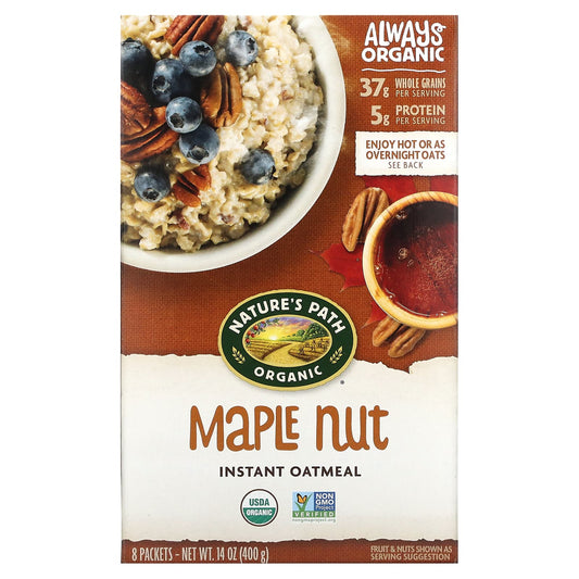 Nature's Path-Organic Instant Oatmeal-Maple Nut-8 Packets-14 oz (400 g)