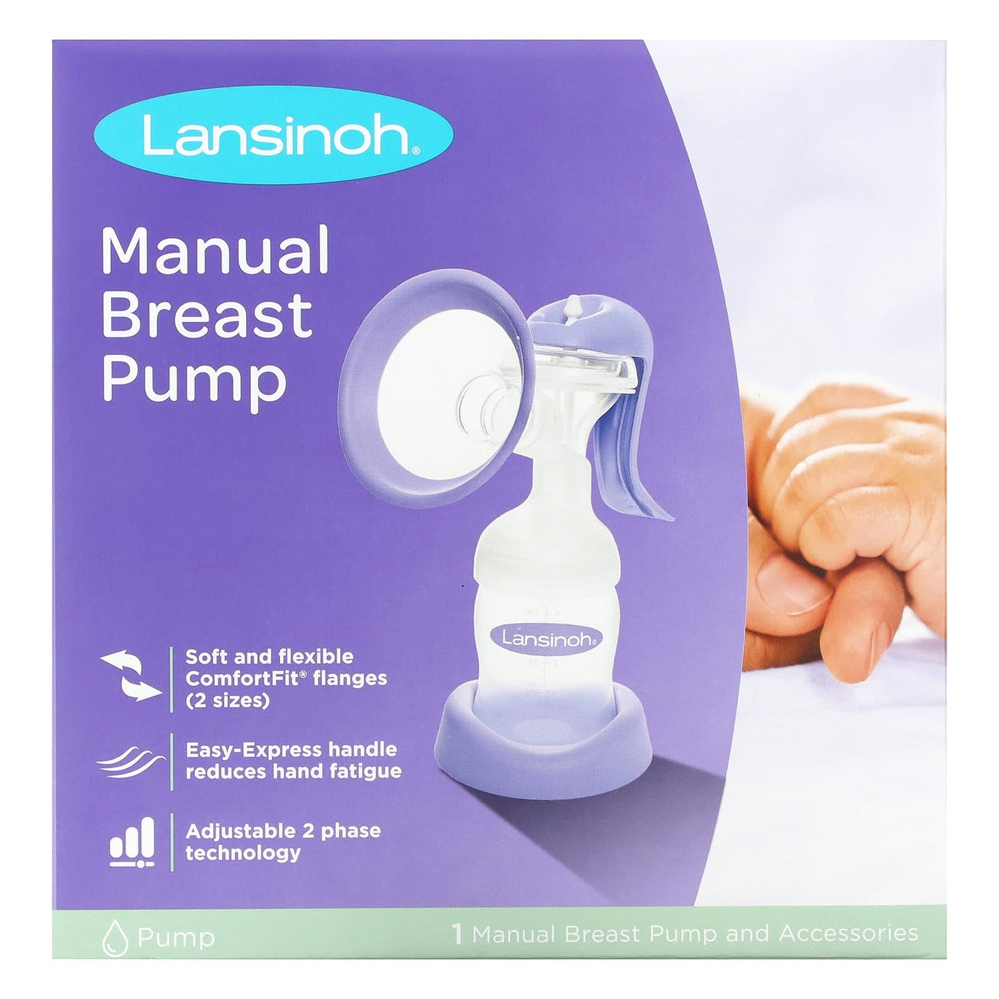 Lansinoh-Manual Breast Pump-1 Manual Breast Pump and Accessories