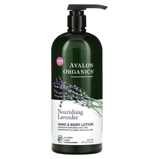 Avalon Organics-Hand & Body Lotion-Nourishing Lavender-32 oz (907 g)