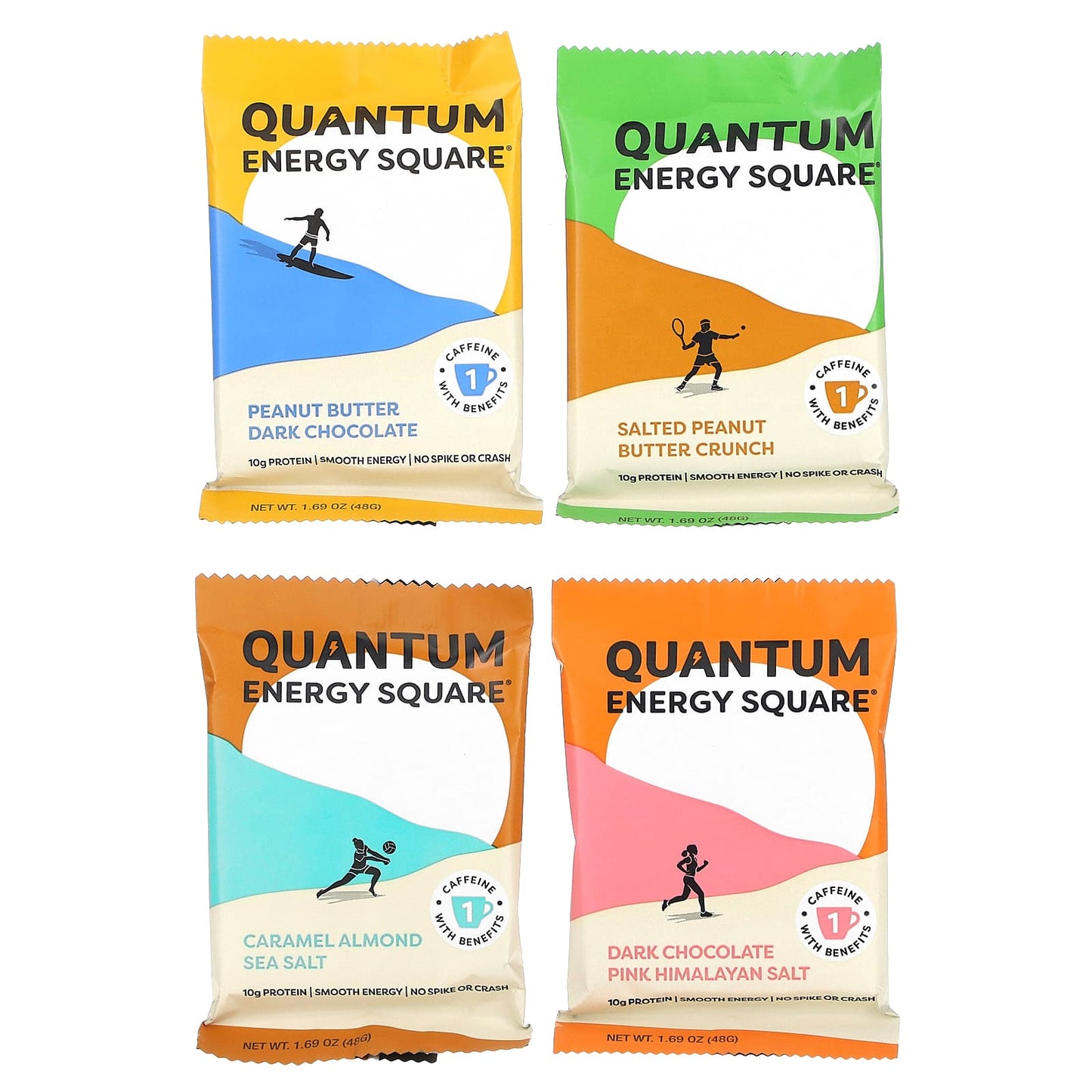 Quantum Energy Square, Variety 8-Pack, 8 Squares, 1.69 oz (48 g) Each