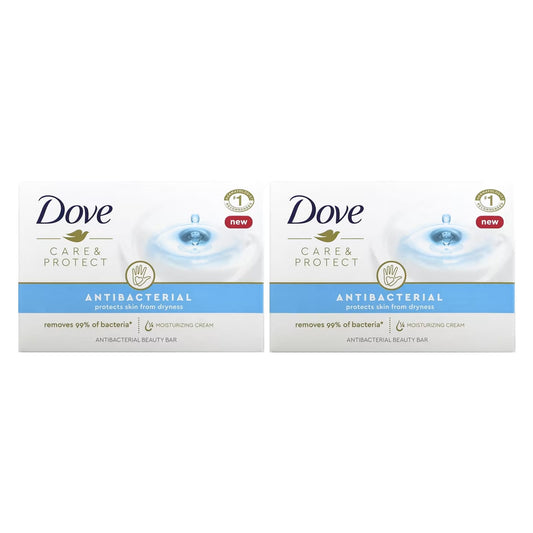 Dove-Care & Protect-Antibacterial Beauty Bar-2 Bars-3.75 oz (106 g) Each