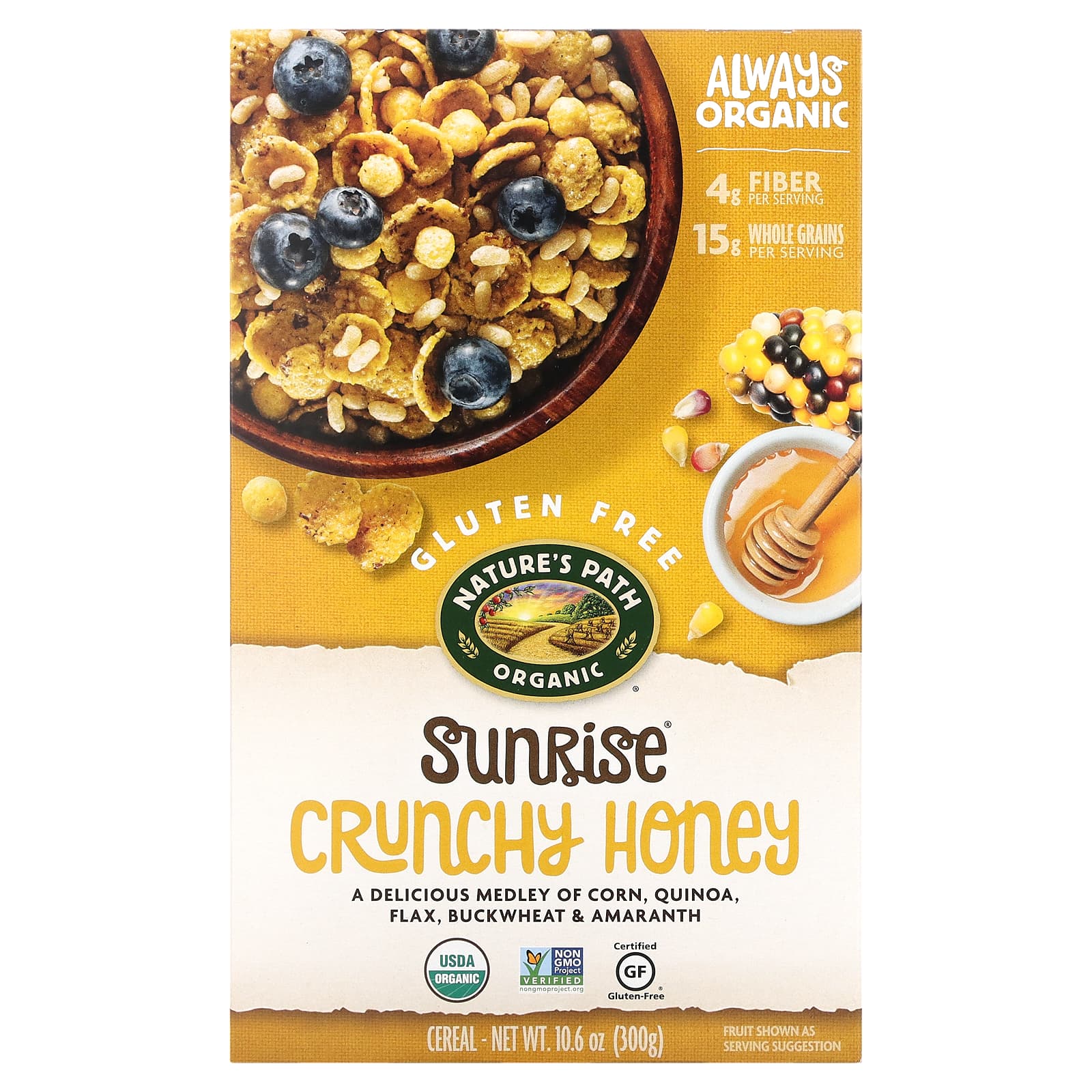 Nature's Path-Organic Sunrise Crunchy Honey Cereal-10.6 oz (300 g)