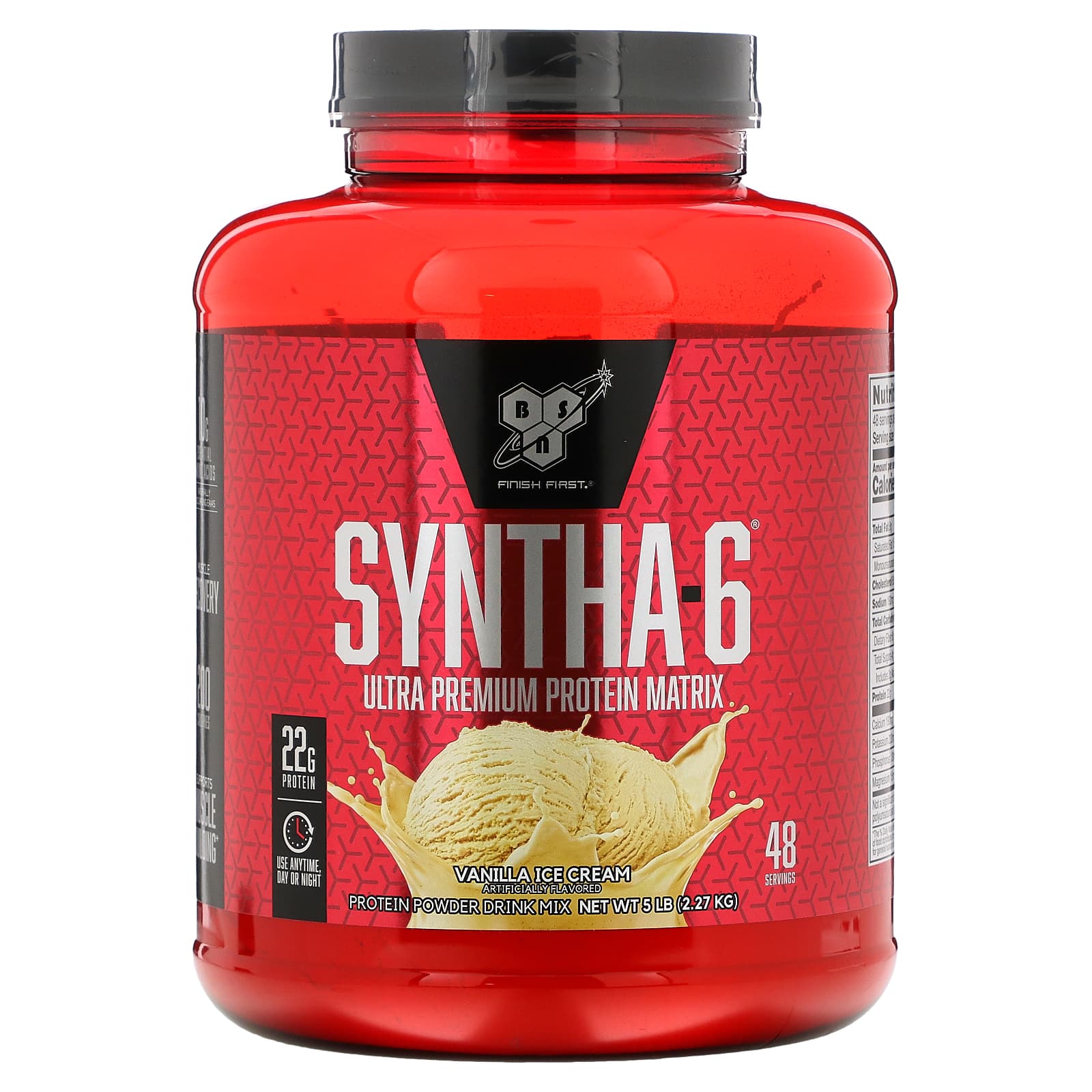 BSN-Syntha-6-Ultra Premium Protein Matrix-Vanilla Ice Cream-5 lb (2.27 kg)