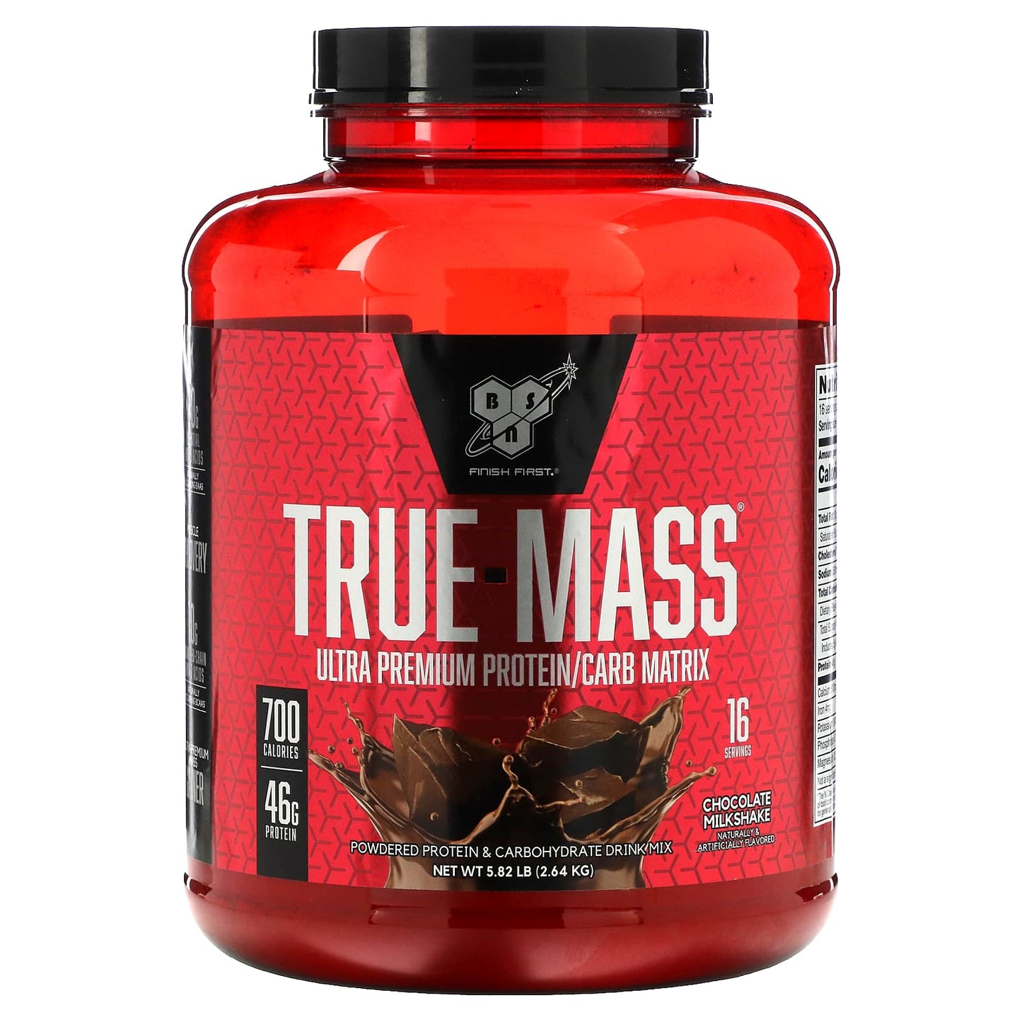 BSN-True-Mass-Ultra Premium Protein/Carb Matrix-Chocolate Milkshake-5.82 lbs (2.64 kg)