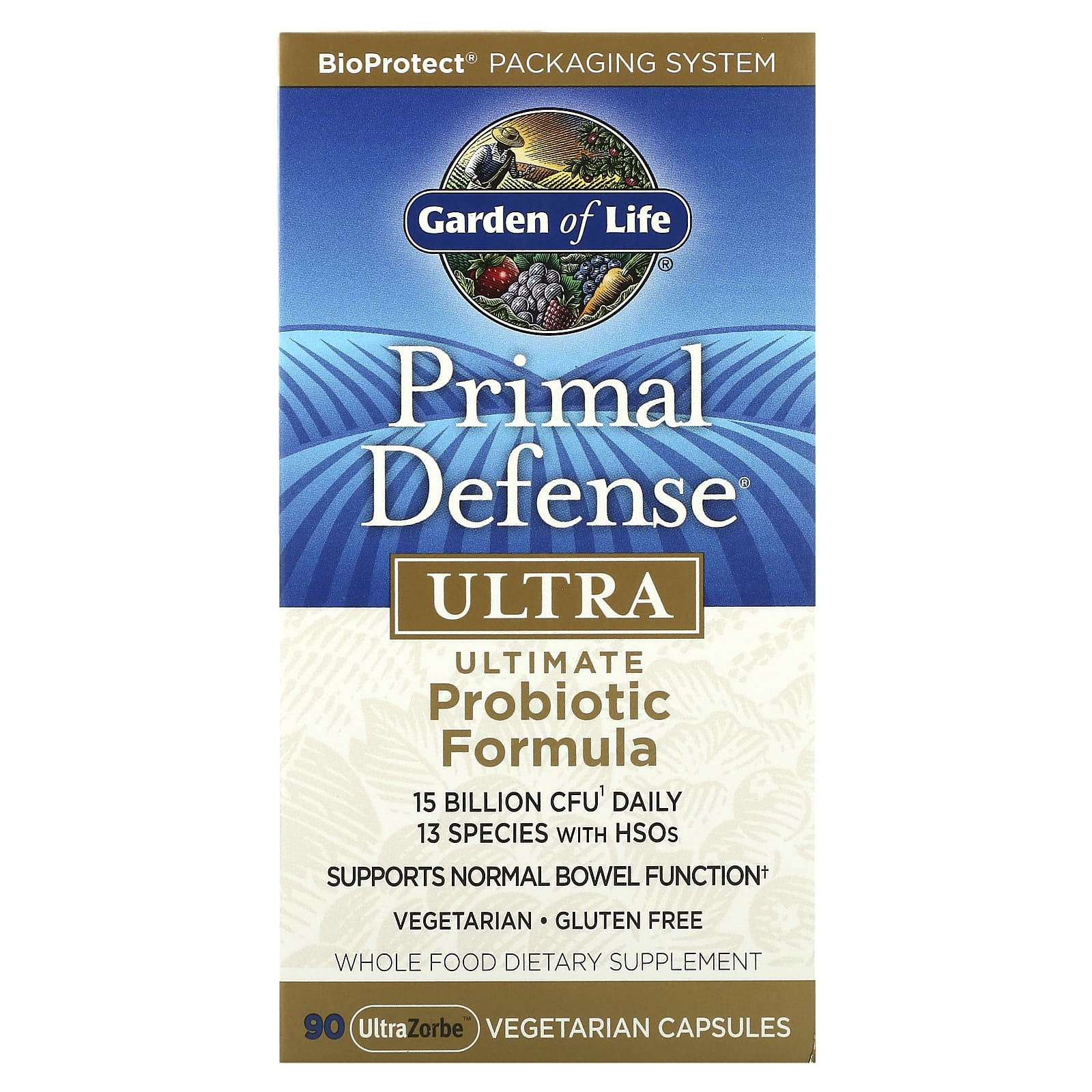 Garden of Life-Primal Defense-Ultra-Ultimate Probiotic Formula-90 UltraZorbe Vegetarian Capsules