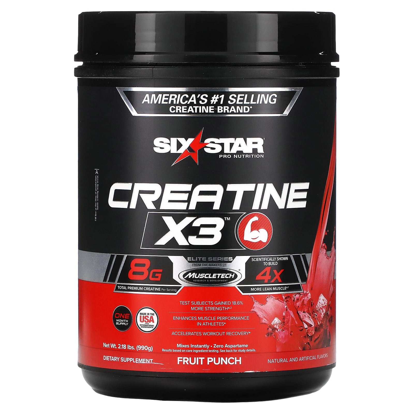 SIXSTAR-Creatine X3-Fruit Punch-2.18 lbs (990 g)